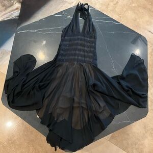 Beige and Black BCBGMAXAZRIA Dress